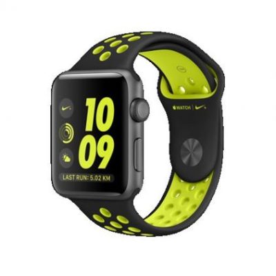 42mm Space Gray Aluminum Case with Black/Volt Nike Sport Band